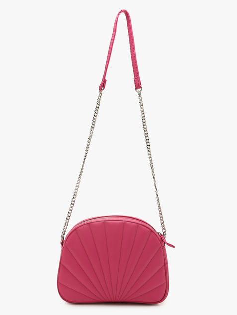 Pink Quilted Crossbody Bag