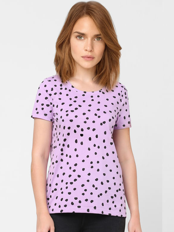 Purple Dotted T-shirt