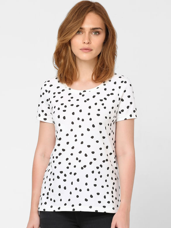 White Dotted T-shirt