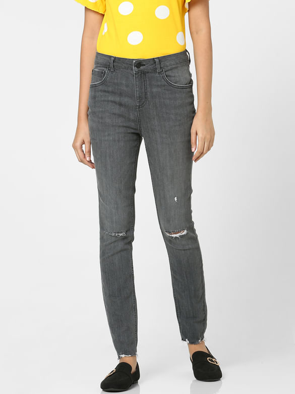 Grey High Rise Wendy Skinny Jeans
