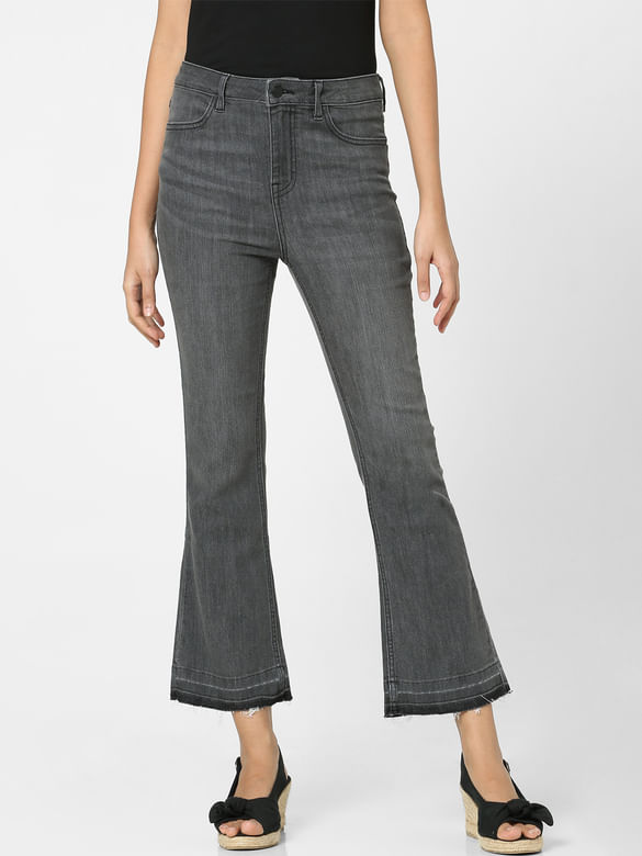 Grey High Rise Petra Bootcut Jeans