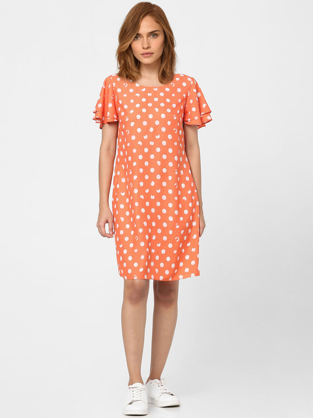 Vero moda red polka clearance dot dress