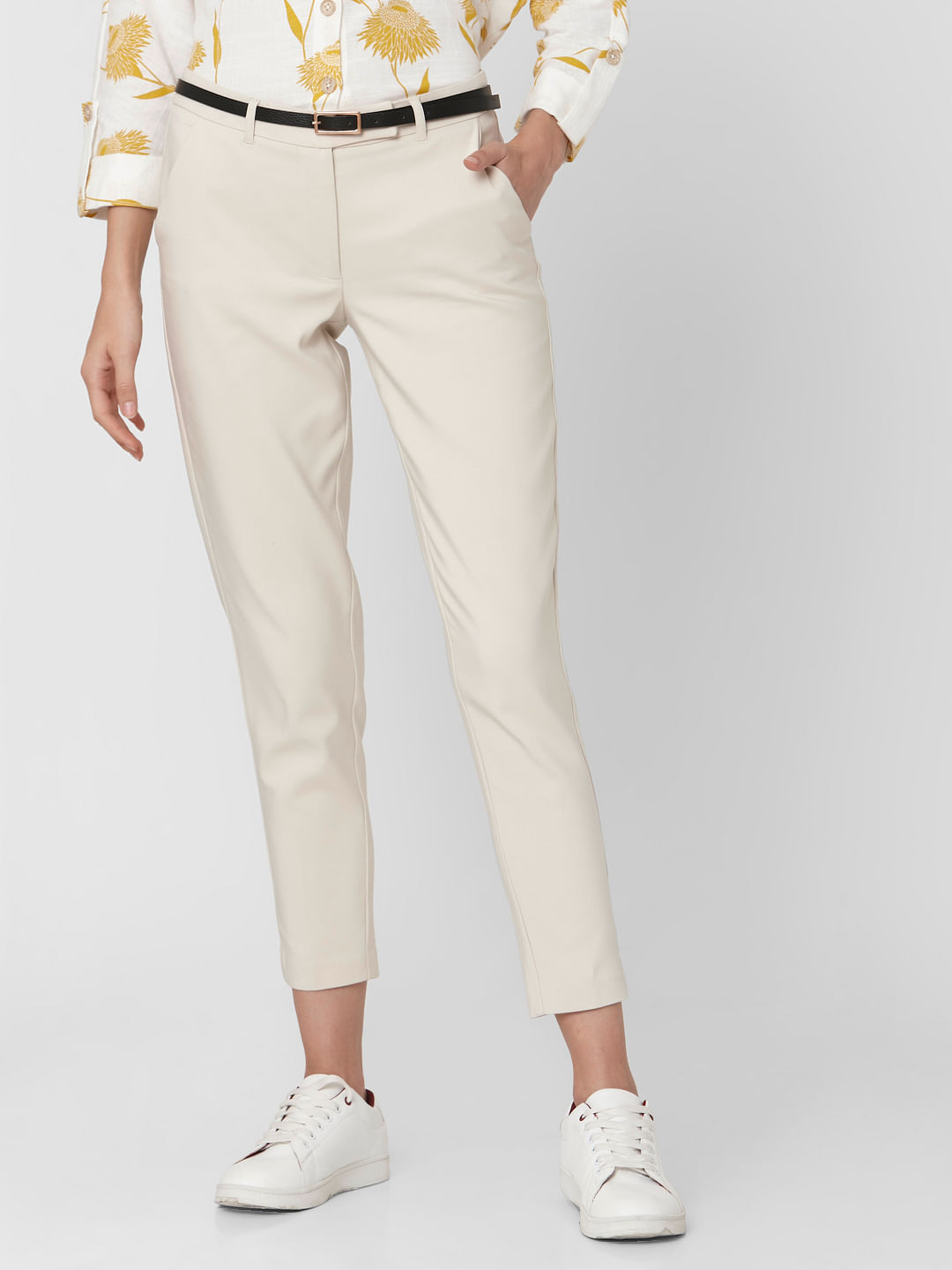 Formal Trouser Shop Online Women Grey Cotton Formal Trouser  Cliths