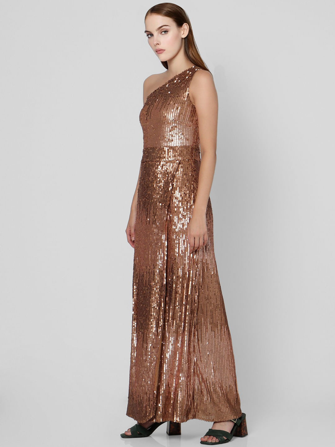 brown sequin gown