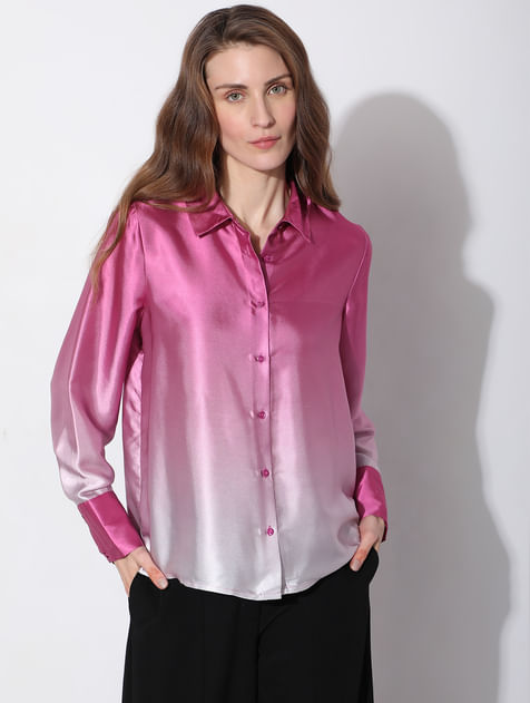 Pink Ombre Full Sleeves Shirt