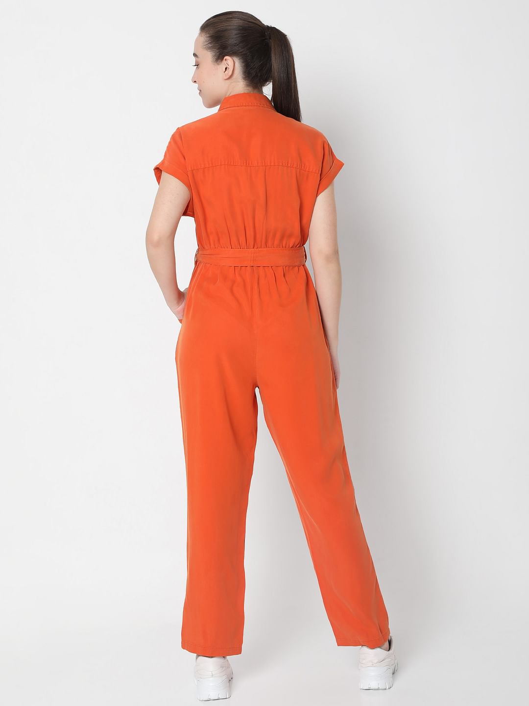 Orange hotsell denim playsuit