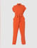 Orange Denim Jumpsuit
