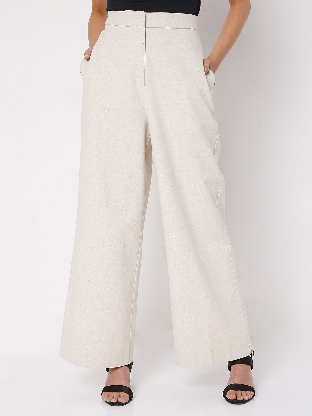 Buy Beige Textured Pants for Women  ONLY  154375202