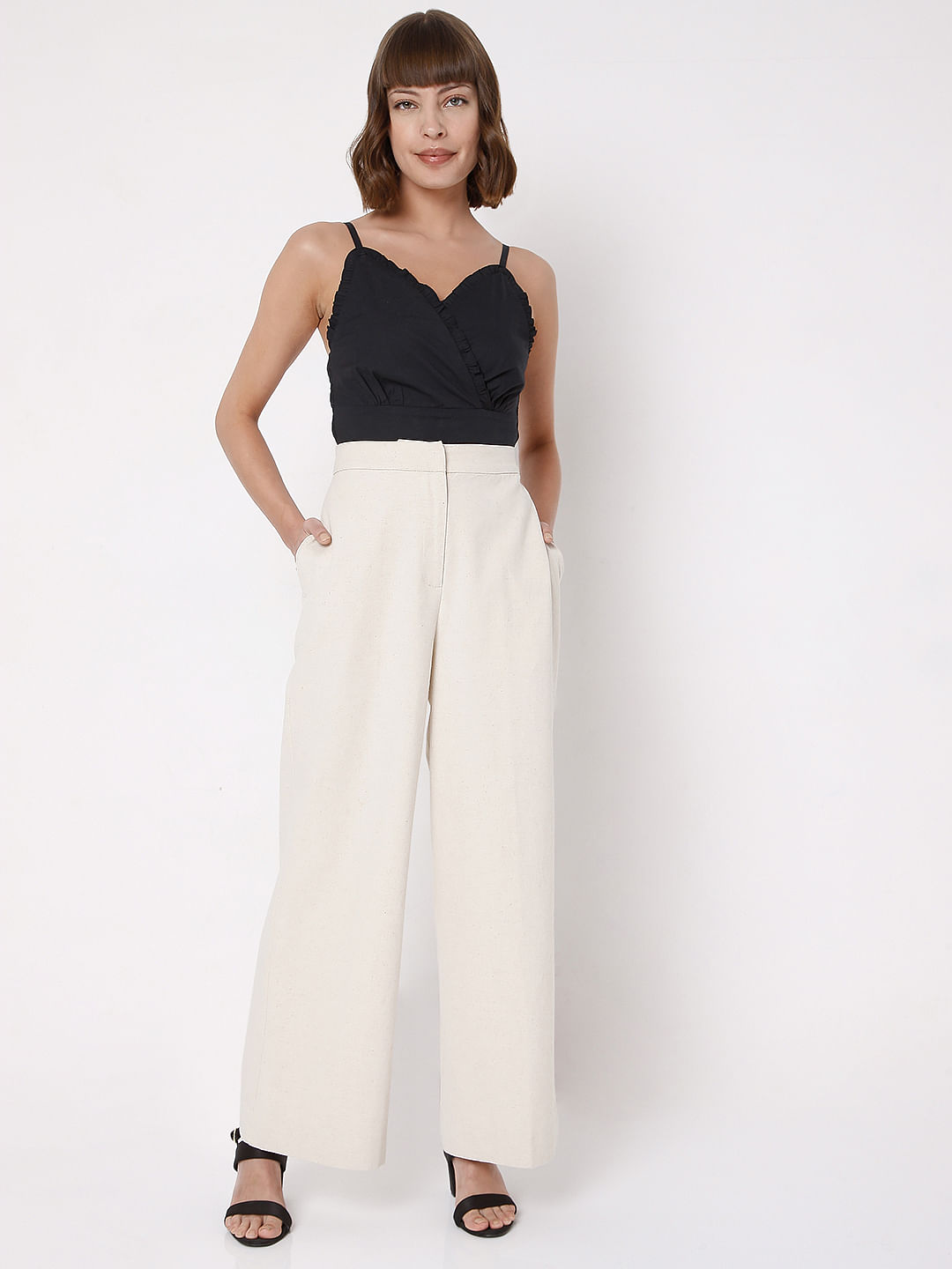 Buy White Trousers  Pants for Women by Magre Online  Ajiocom
