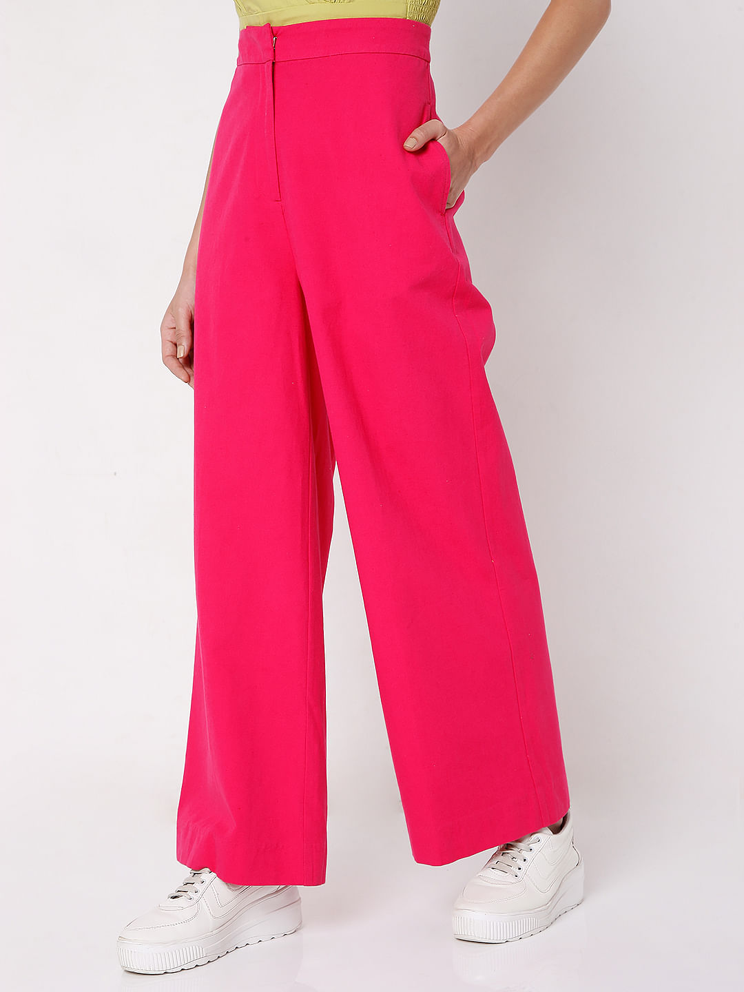 Buy Pink WideLeg Pants Online  Label Ritu Kumar India Store View