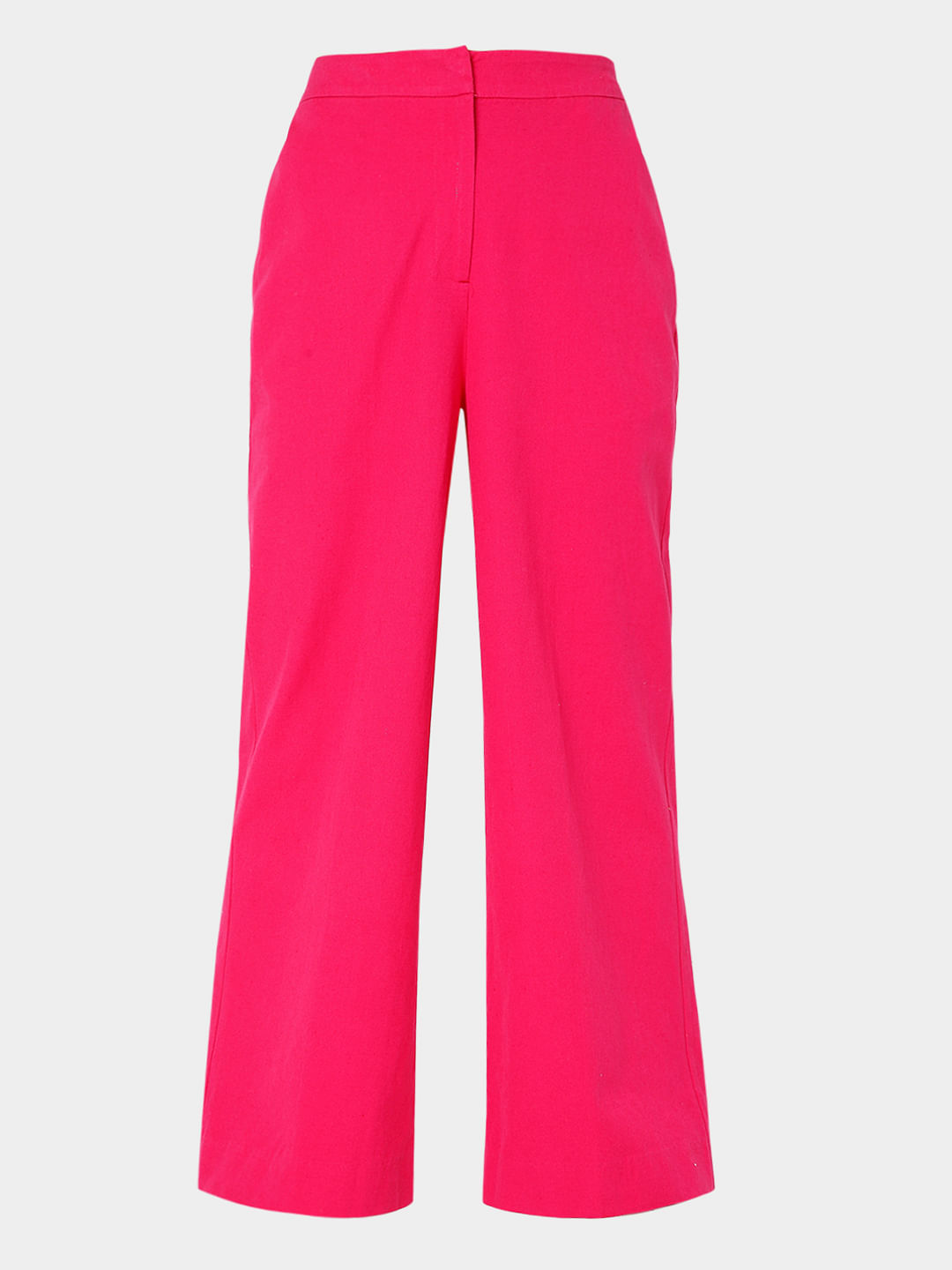 Wideleg pleated linen pants  BRIGHT PINK  women  COS AU