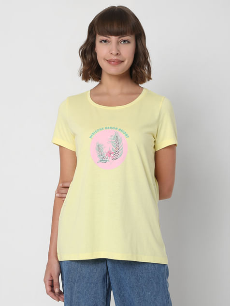 Print for T-shirt In Striped White - T-Shirts Women Online Buy Graphic