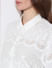 White Schiffli Embroidered Shirt