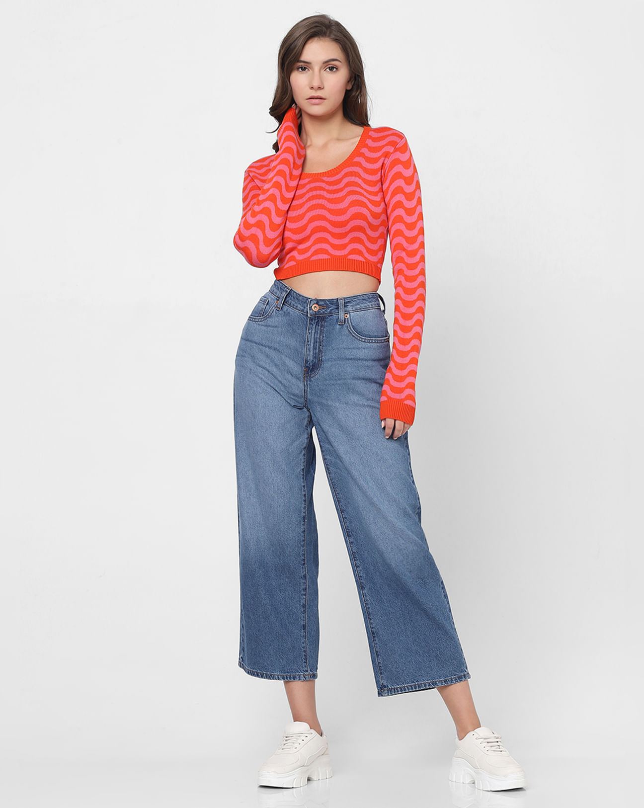 Wideleg mid-rise jeans