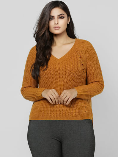 Brown Knit Pullover 