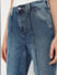 Blue High Rise Panelled Straight Fit Jeans