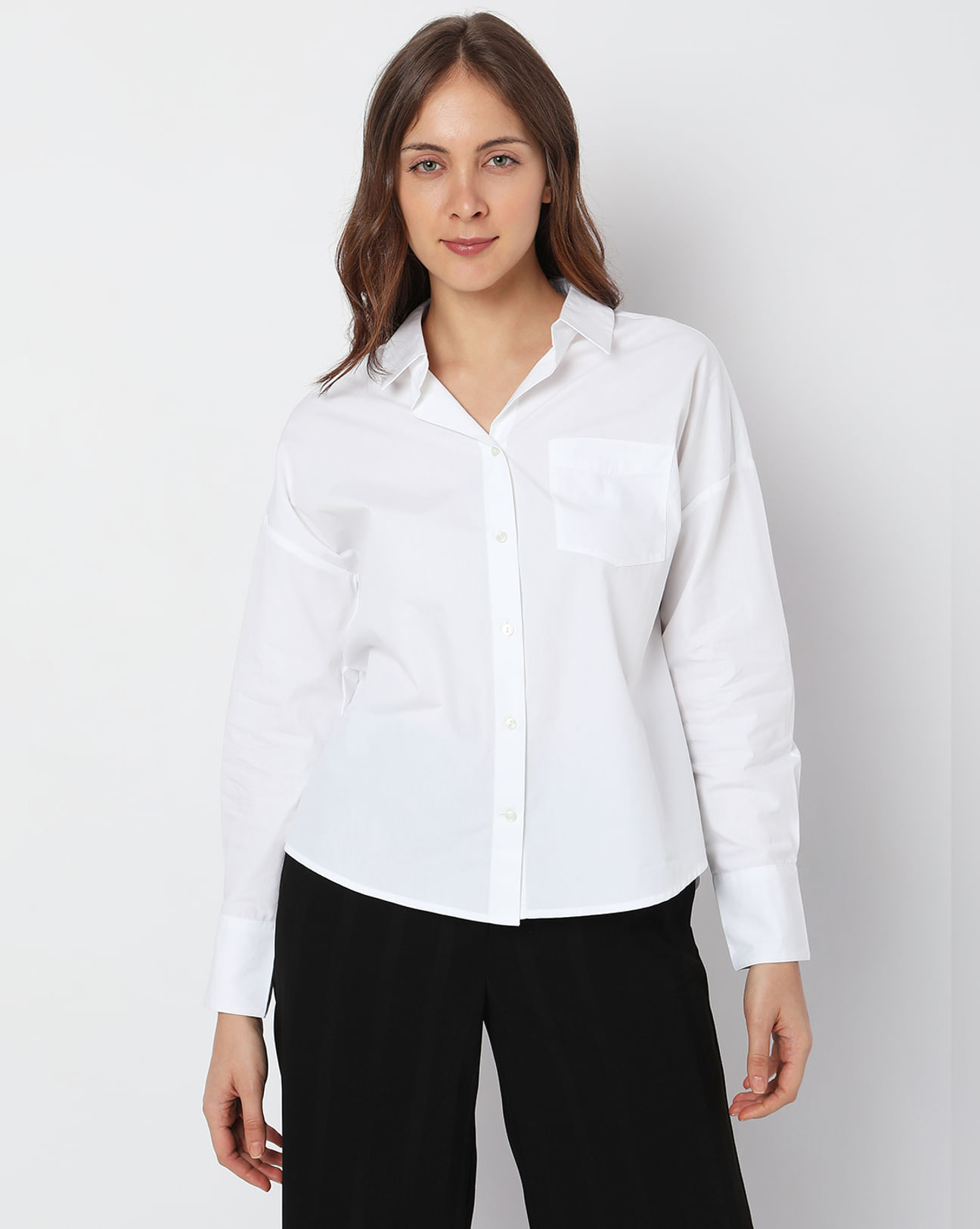 Buy White Formal Shirt For Women Online in India | VeroModa