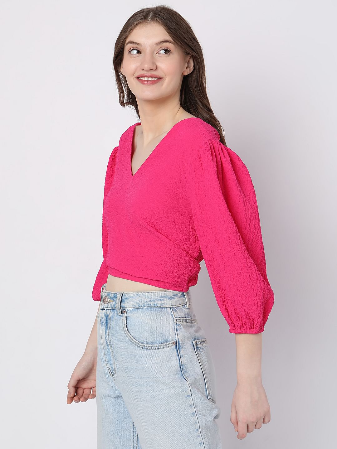 Panic at the 2025 disco pink crop top