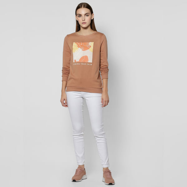 VERO MODA Blue Graphic Print Sweatshirt