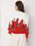 Red Xmas Print Sweater