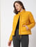Yellow Short Puffer Jacket