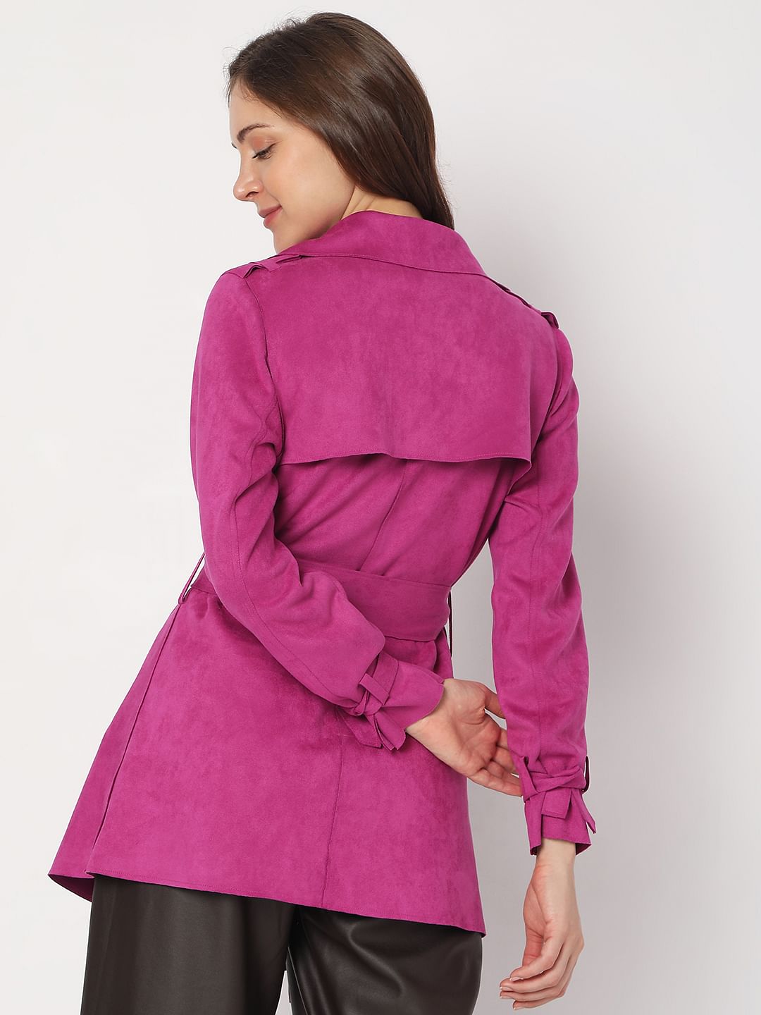 Pink suede clearance blazer