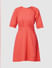 Coral Fit & Flare Dress