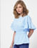 Light Blue Flared Sleeves Top