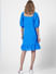 Blue Textured Shift Dress