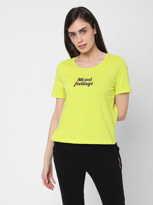 Yellow Cropped T-shirt