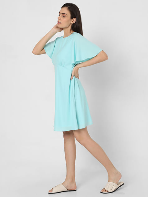 Blue Plain Coloured Dress