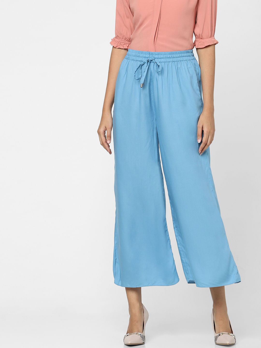 Buy Blue Palazzo Pants for Women Online in India - Indya