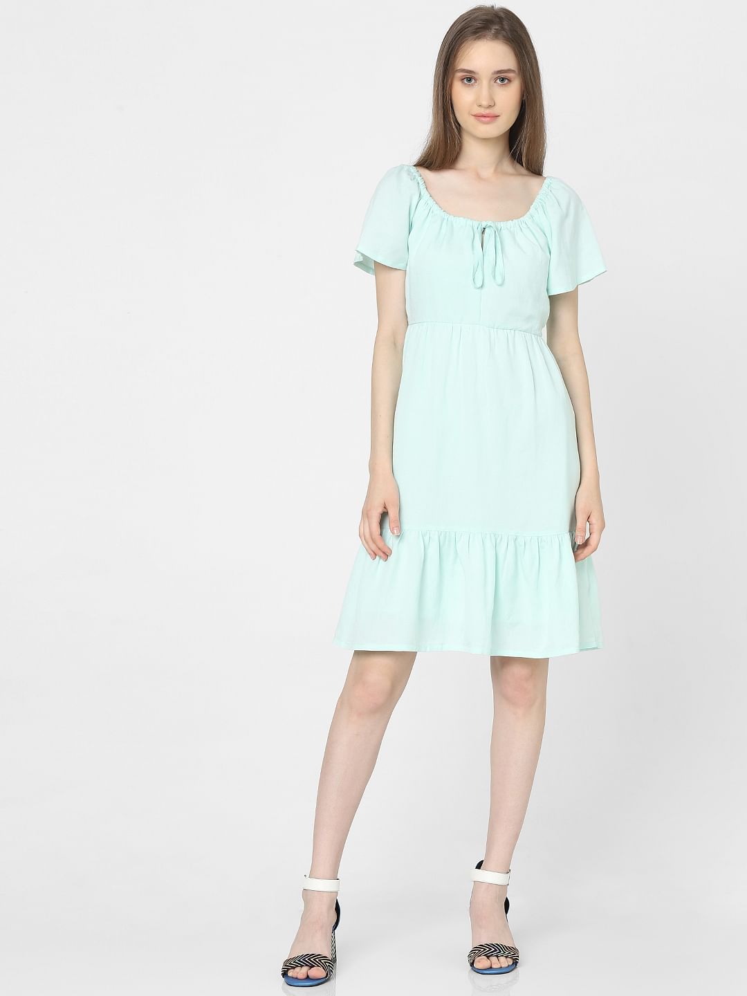 Light green shift hot sale dress