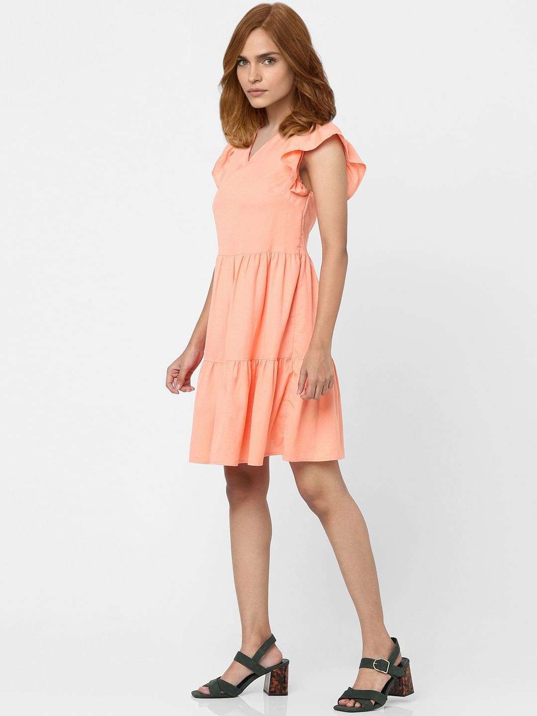 Peach shop shift dress