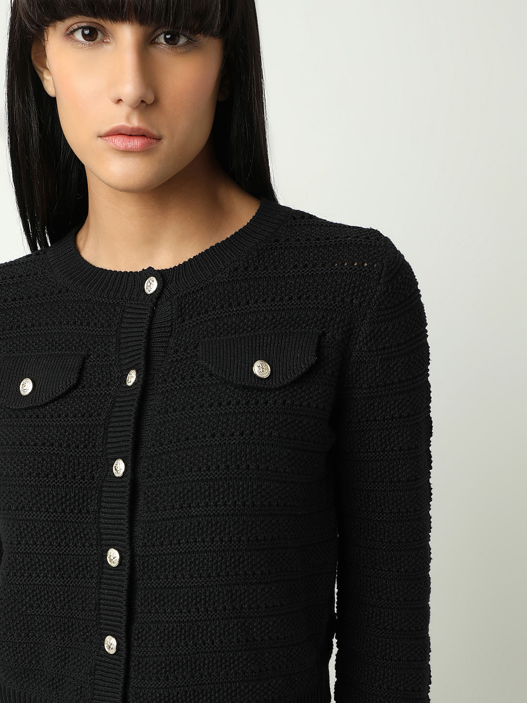 Ennoy BUTTON CARDIGAN BLACK L