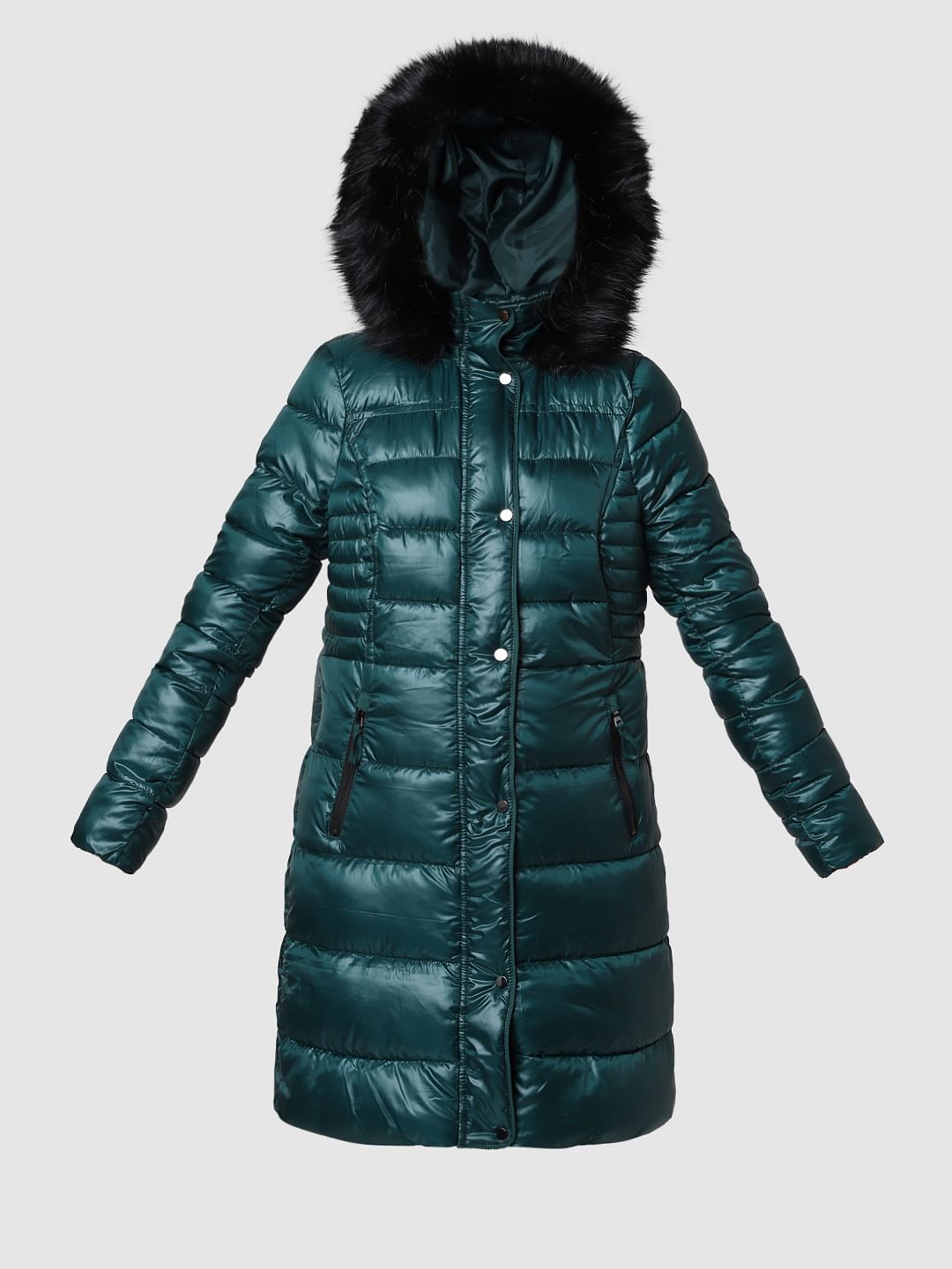 green fur parka