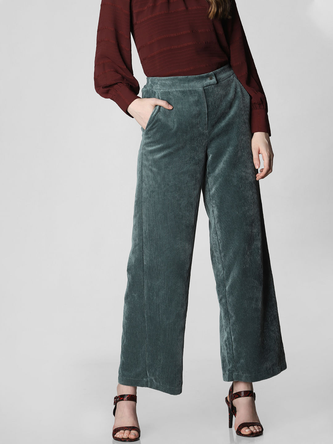 womens high waisted corduroy pants