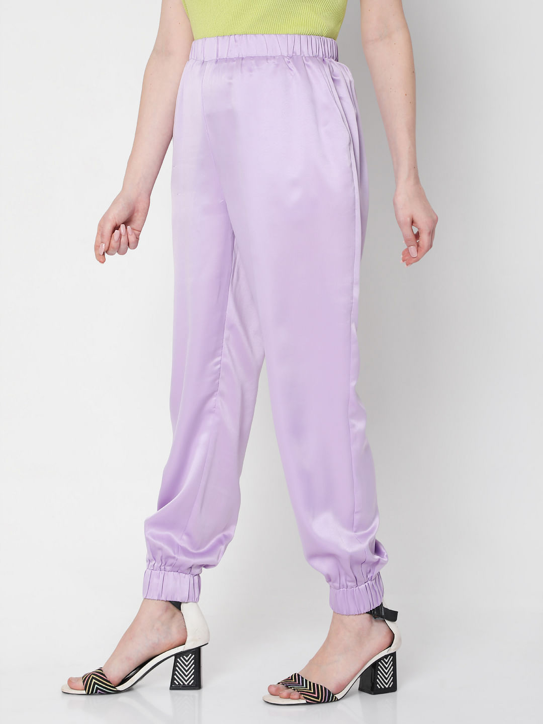 Buy Women Lilac Crushed Crepe Top And Pants CoOrd Set  Clothing Online  India  FabAlley