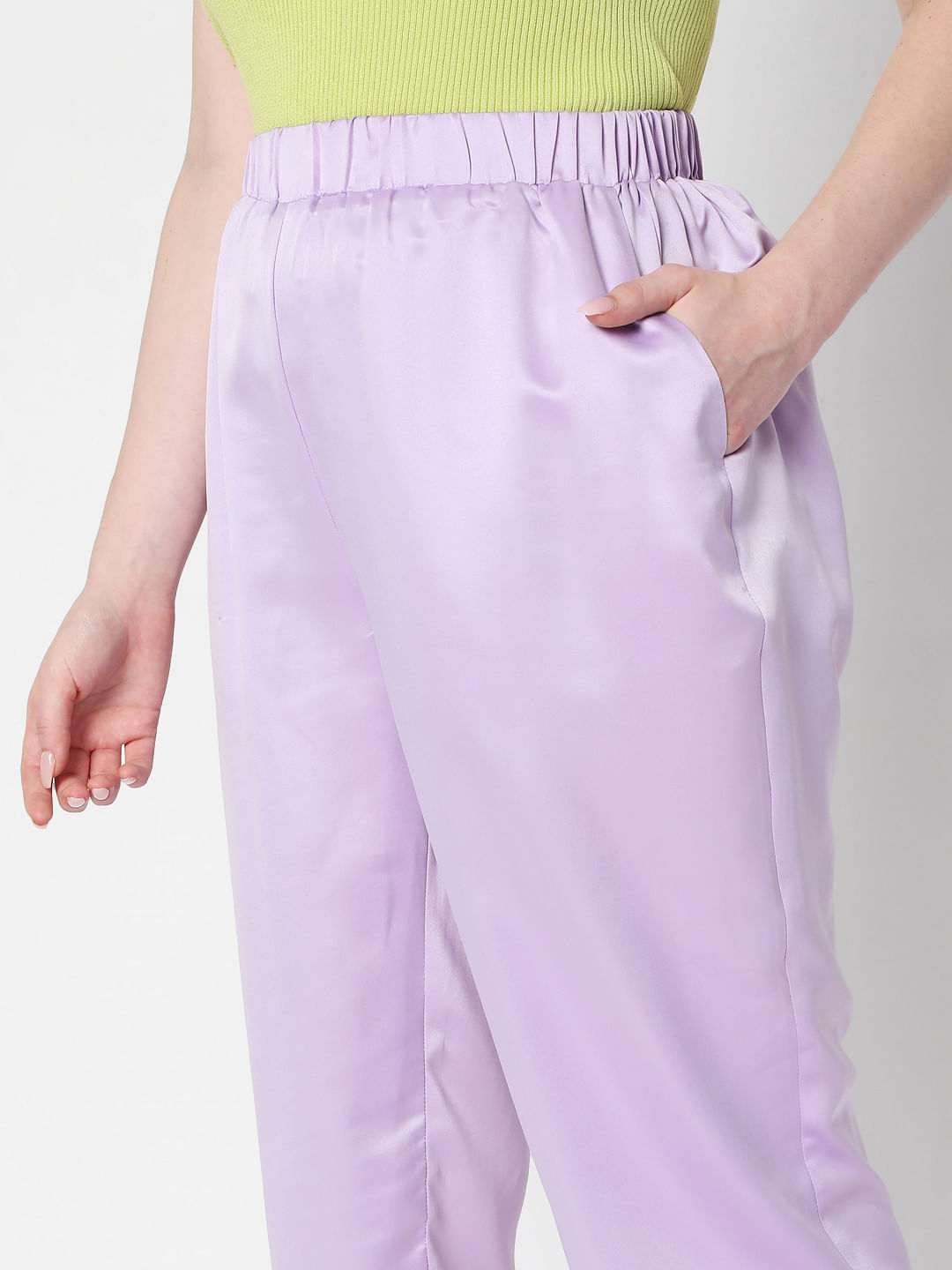 Wide trousers  Light purple  Ladies  HM IN