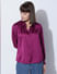 Magenta-Purple Satin Shirt