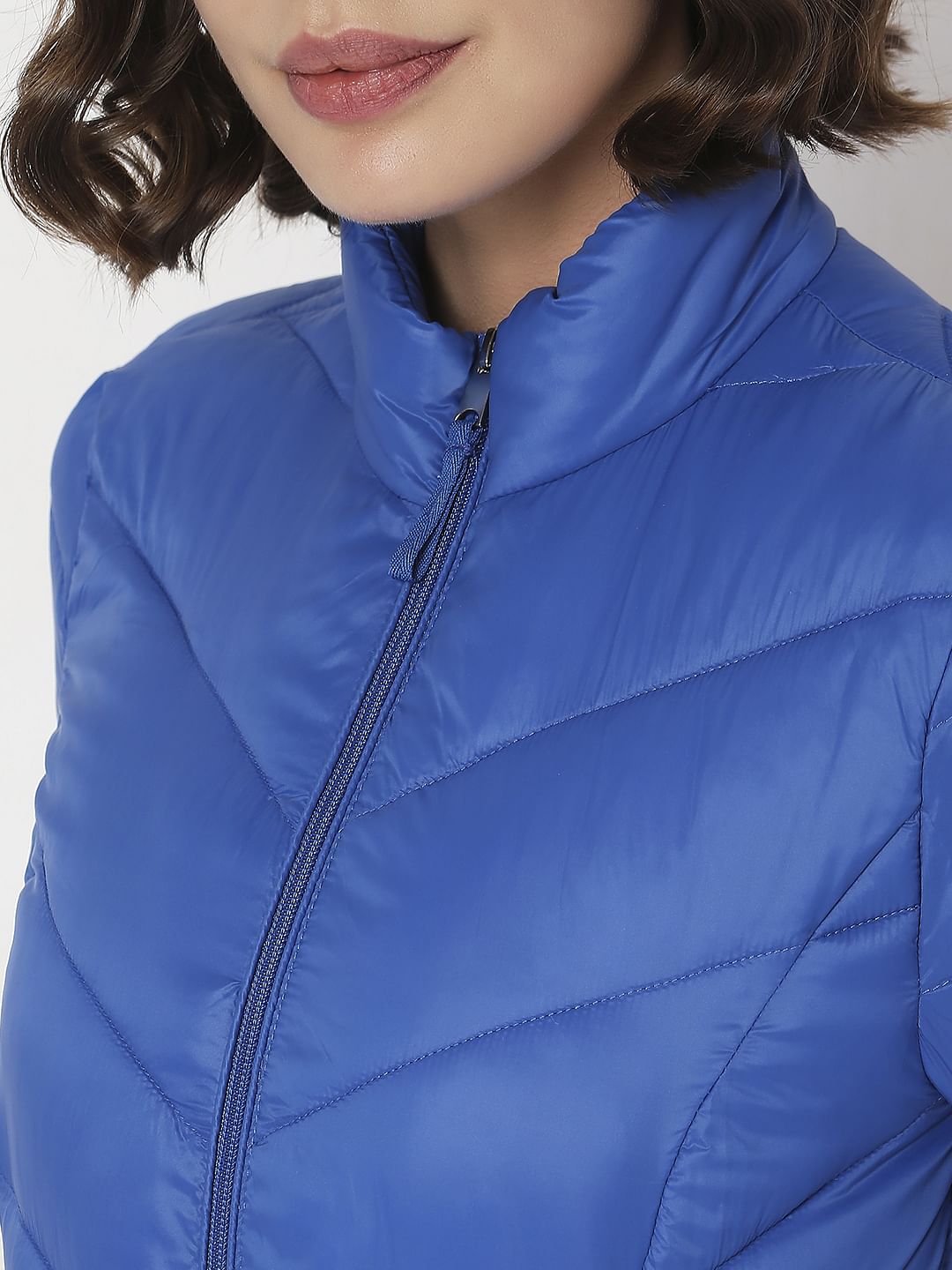 Pale blue cheap padded jacket