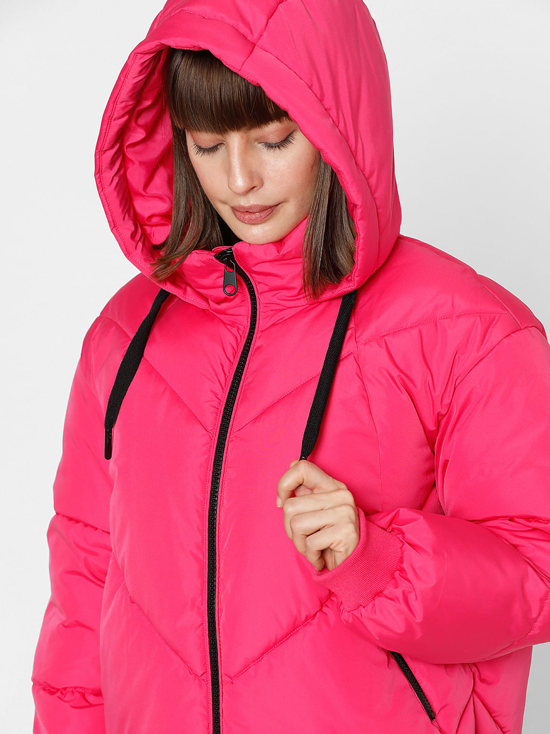 Hot hot sale pink parka