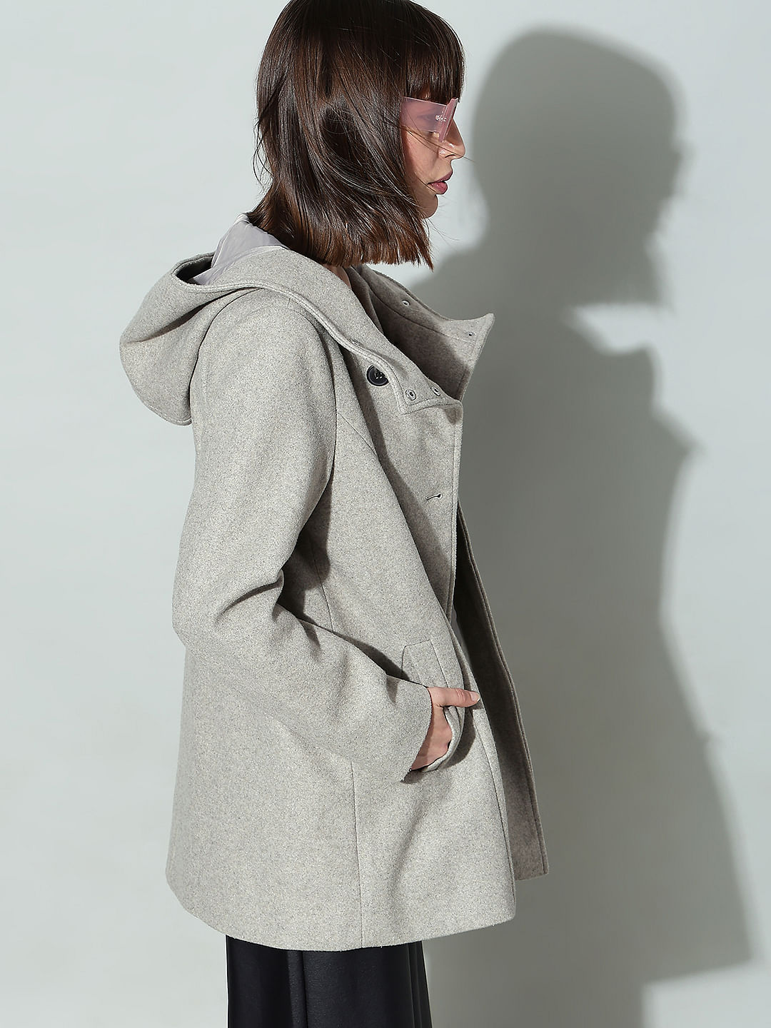 Hooded hot sale trench coat