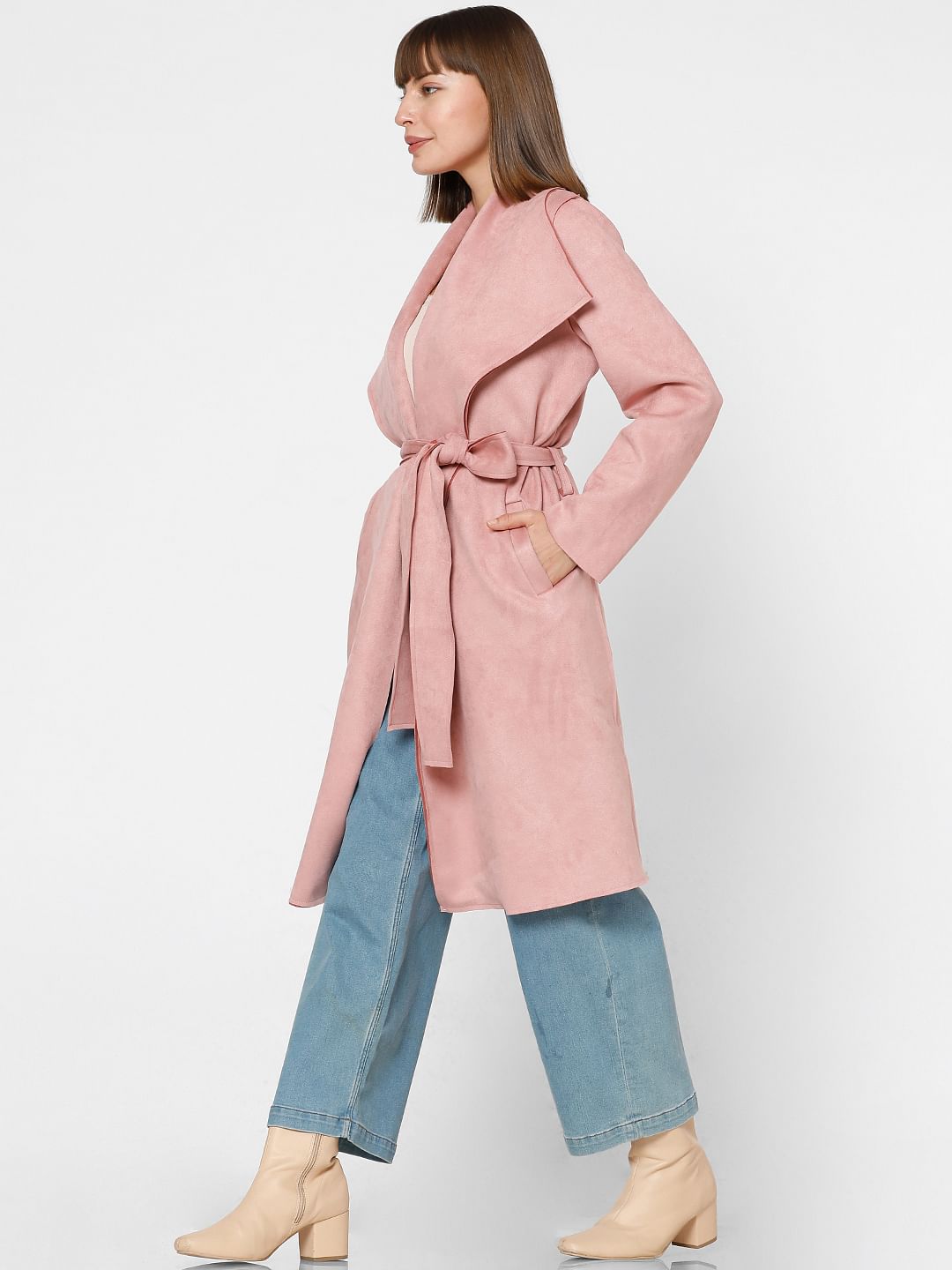 Pink hot sale wrap jacket