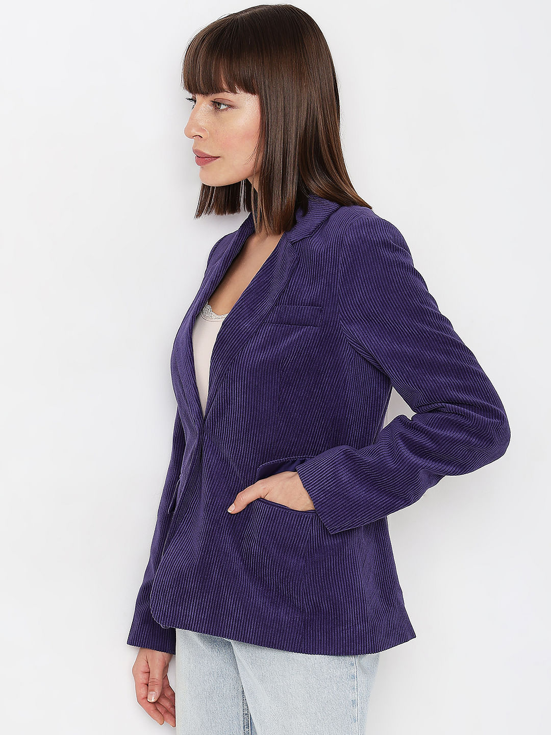 Purple best sale corduroy blazer