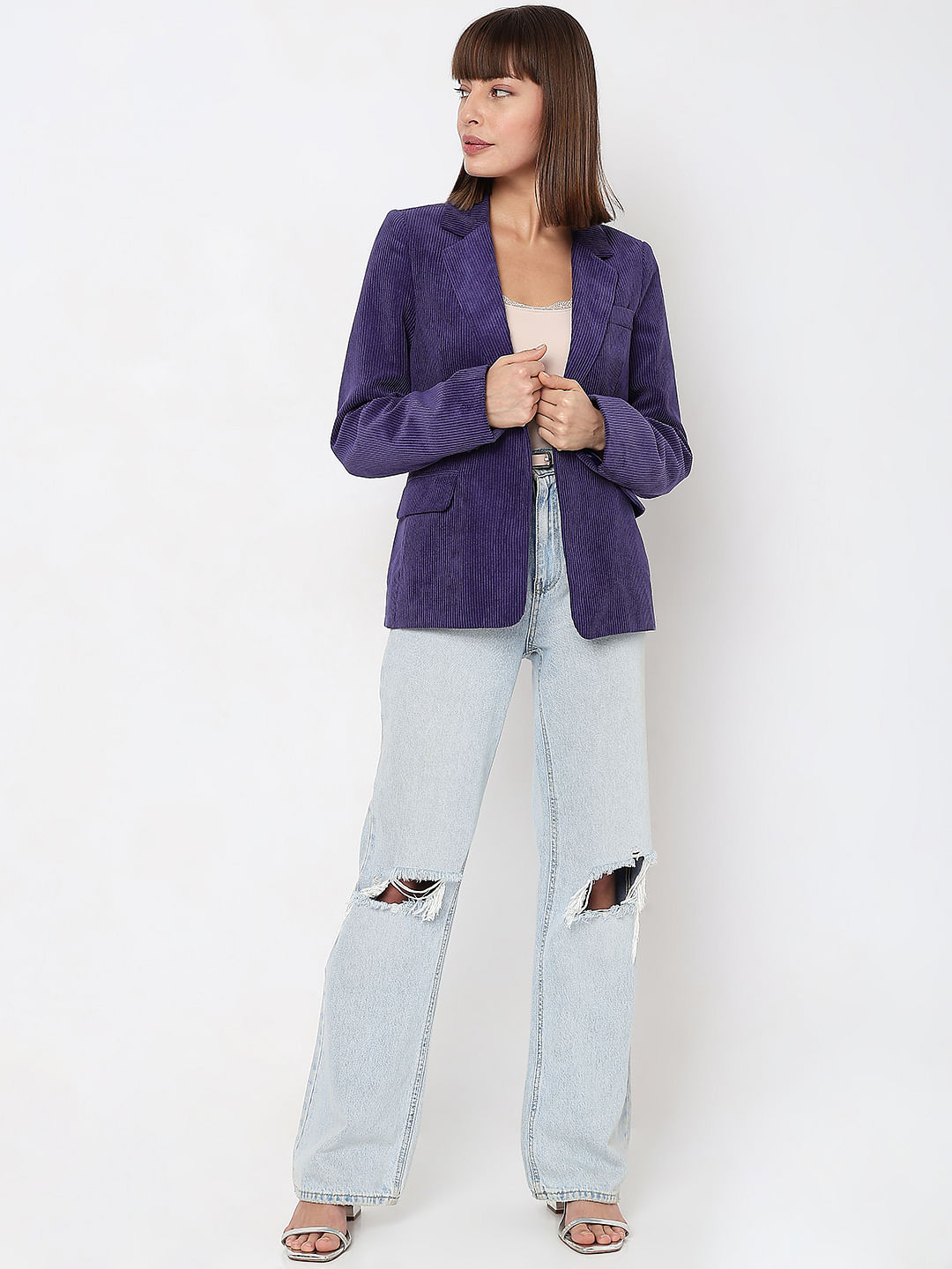 Purple corduroy clearance blazer