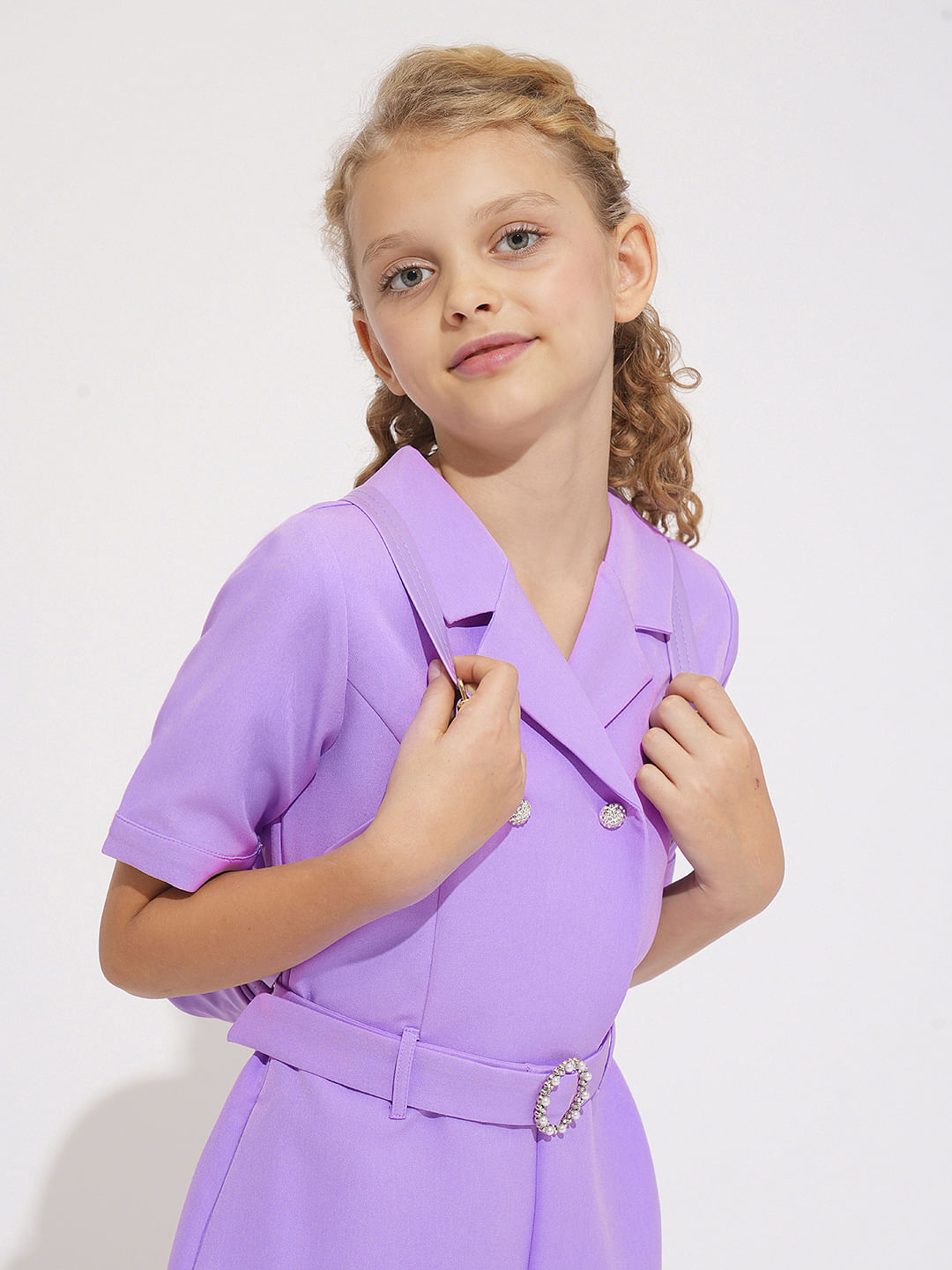 Girls purple jumpsuit hotsell