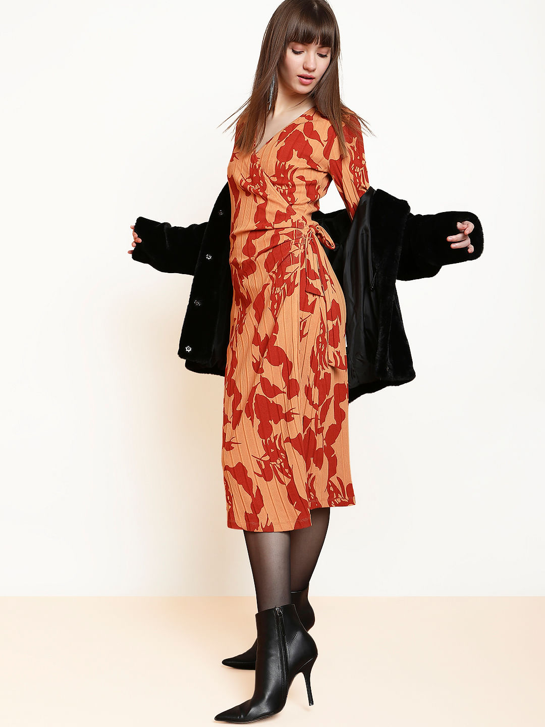 Buy VERO MODA Printed Polyester Round Neck Women's Maxi Dress | Shoppers  Stop