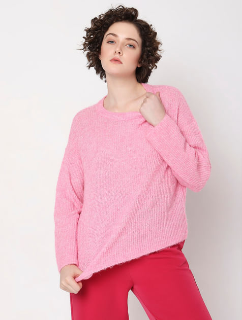 Pink Full Sleeves Pullover