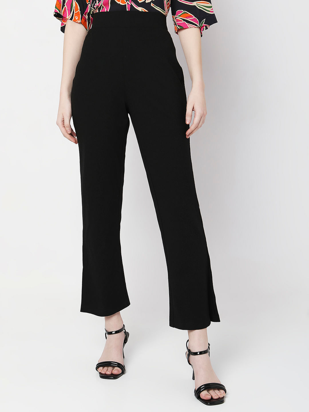 Buy Black Bootcut Trousers With Stretch - 14L | Trousers | Argos